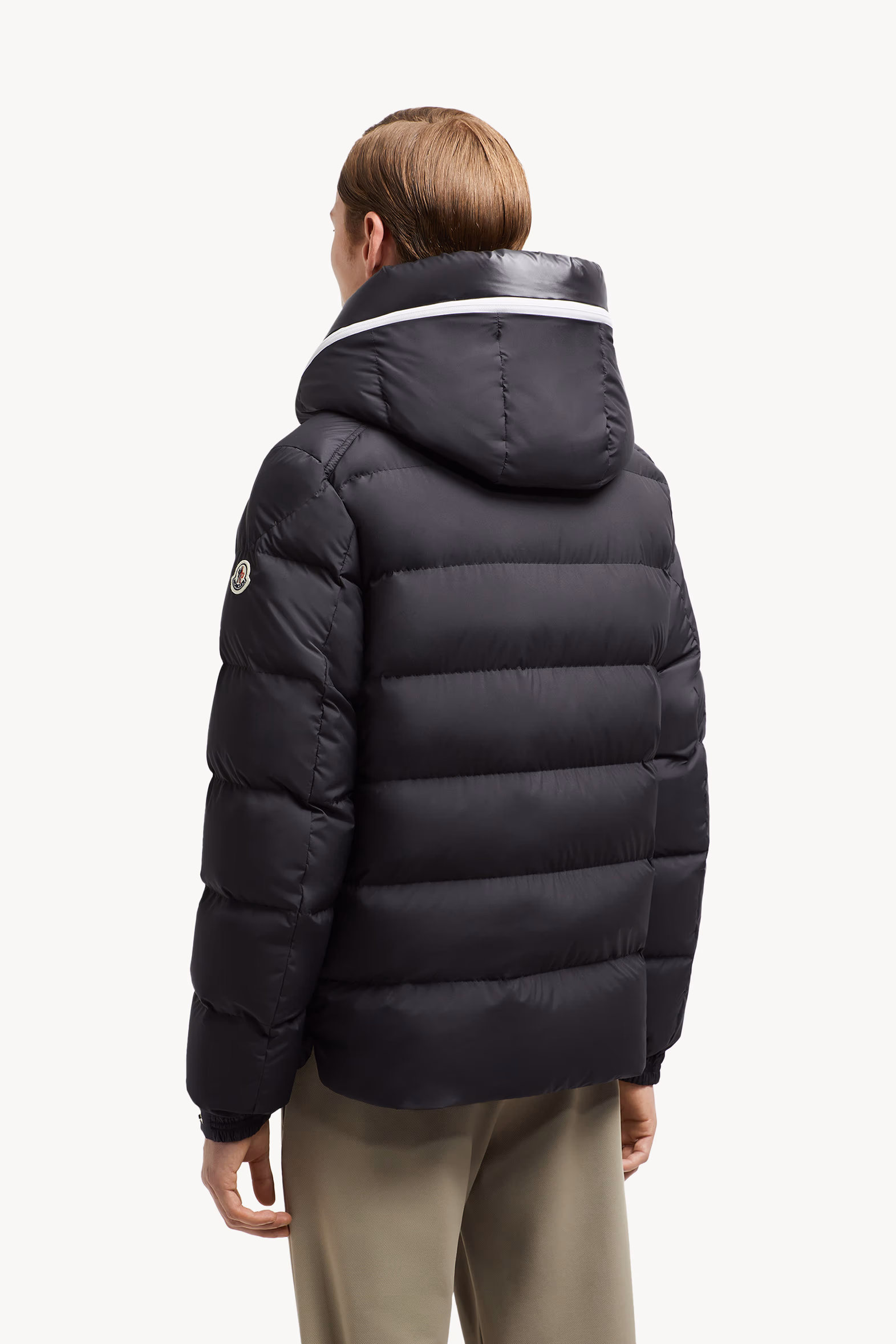 Cardere Hooded Short Down Jacket Men Black Moncler 5